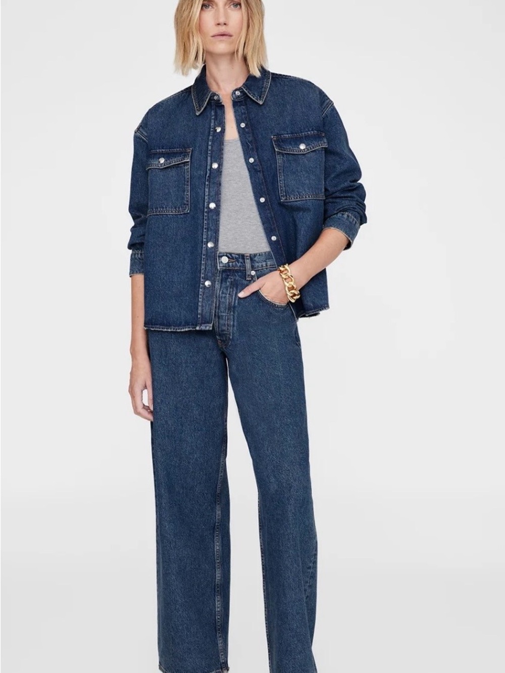 Anine Bing Paxton Denim shirt sea blue - Picture 2 of 4